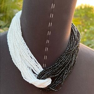 Kenneth Jay Lane KJL multistand glass beaded necklace